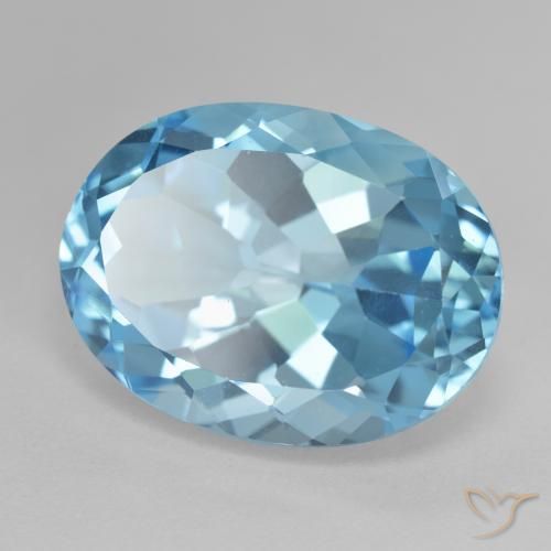 9,17 ctw natürlicher Swiss Blue Topas, Oval, VVS