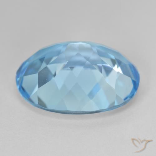 9,17 ctw natürlicher Swiss Blue Topas, Oval, VVS