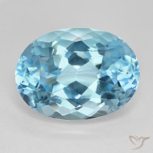 23.72ct Natürlicher Swiss Blue Topas, Oval, VVS