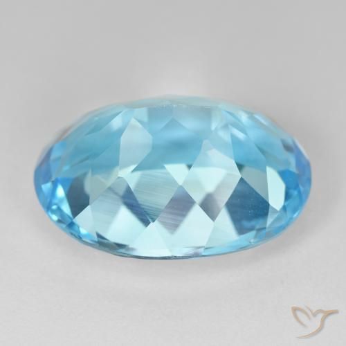 9,17 ctw natürlicher Swiss Blue Topas, Oval, VVS
