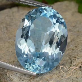 9,17 ctw natürlicher Swiss Blue Topas, Oval, VVS-VS