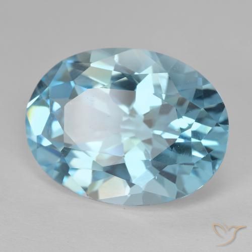 9,17 ctw natürlicher Swiss Blue Topas, Oval, VVS-VS