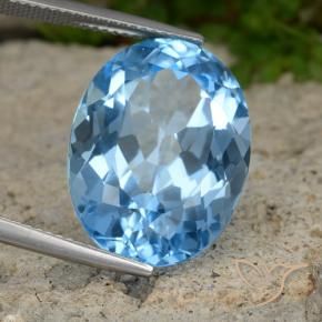 9,17 ctw natürlicher Swiss Blue Topas, Oval, VVS-VS