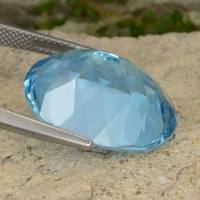 9,17 ctw natürlicher Swiss Blue Topas, Oval, VVS