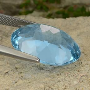 9,17 ctw natürlicher Swiss Blue Topas, Oval, VVS
