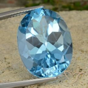 9,17 ctw natürlicher Swiss Blue Topas, Oval, VVS