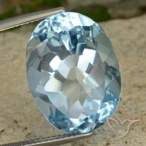 9,17 ctw natürlicher Himmerlblau Topas, Oval, VVS