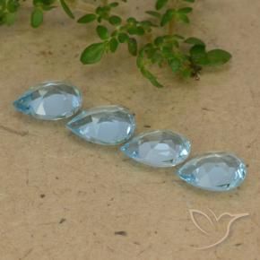 2.92 ct natürliche Himmerlblau Topas-Edelsteine, Birnenform, VVS-VS