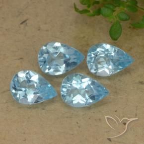 3.07 ct natürliche Himmerlblau Topas-Edelsteine, Birnenform, VVS-VS