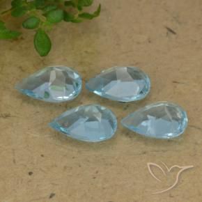 3.07 ct natürliche Himmerlblau Topas-Edelsteine, Birnenform, VVS-VS
