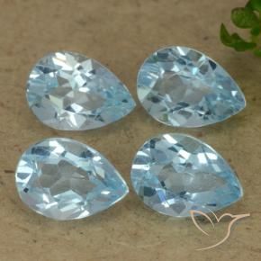 3.19 ct natürliche Himmerlblau Topas-Edelsteine, Birnenform, VVS-VS