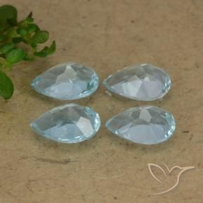 3.19 ct natürliche Himmerlblau Topas-Edelsteine, Birnenform, VVS-VS