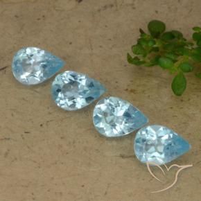2.91 ct natürliche Himmerlblau Topas-Edelsteine, Birnenform, VVS-VS