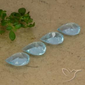 2.91 ct natürliche Himmerlblau Topas-Edelsteine, Birnenform, VVS-VS