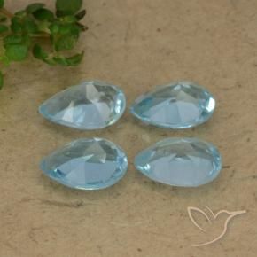 3.49 ct natürliche Himmerlblau Topas-Edelsteine, Birnenform, VVS-VS