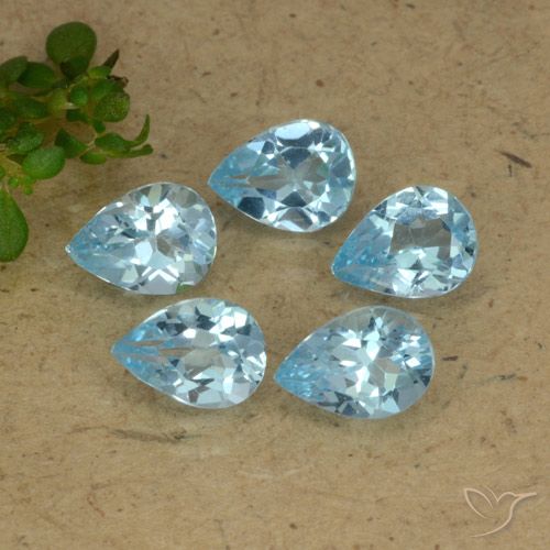 3.39ctw Natürlicher Swiss Blue Topas, Birnenform, VVS-VS