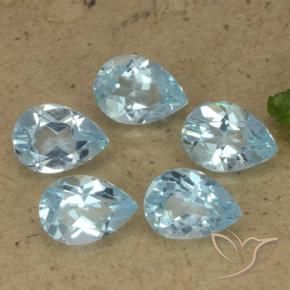 4.14 ct natürliche Himmerlblau Topas-Edelsteine, Birnenform, VVS-VS