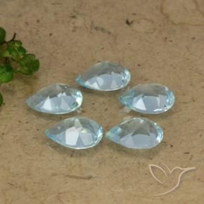 4.14 ct natürliche Himmerlblau Topas-Edelsteine, Birnenform, VVS-VS