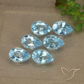 3.10 ct natürliche Himmerlblau Topas-Edelsteine, Birnenform, VVS-VS
