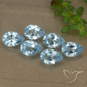 3.06 ct natürliche Himmerlblau Topas-Edelsteine, Birnenform, VVS-VS