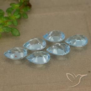 3.06 ct natürliche Himmerlblau Topas-Edelsteine, Birnenform, VVS-VS