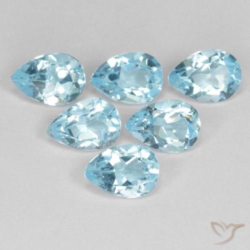 3.29ctw Natürlicher Himmerlblau Topas, Birnenform, VS