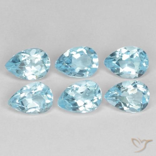 3.29 ct natürliche Himmerlblau Topas-Edelsteine, Birnenform, VS