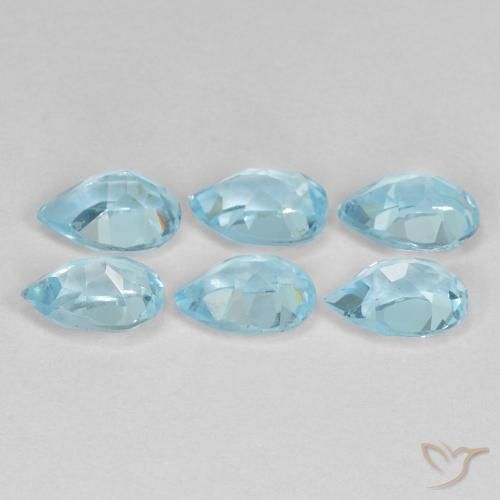 3.29 ct natürliche Himmerlblau Topas-Edelsteine, Birnenform, VS