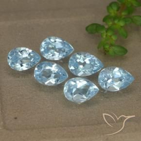 3.20 ct natürliche Himmerlblau Topas-Edelsteine, Birnenform, VVS-VS