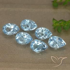 3.37 ct natürliche Himmerlblau Topas-Edelsteine, Birnenform, VVS-VS