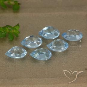 3.37 ct natürliche Himmerlblau Topas-Edelsteine, Birnenform, VVS-VS