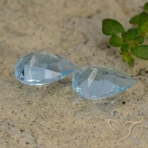 1.45 ct natürliche Himmerlblau Topas-Edelsteine, Birnenform, VVS-VS