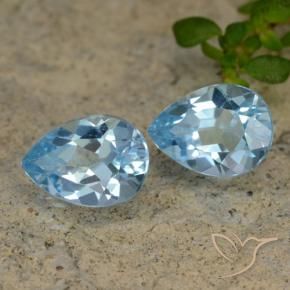 1.85 ct natürliche Himmerlblau Topas-Edelsteine, Birnenform, VVS-VS