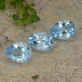 2.67 ct natürliche Himmerlblau Topas-Edelsteine, Birnenform, VVS-VS