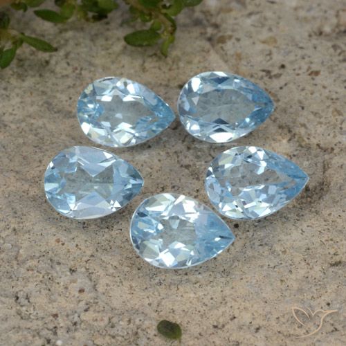 3.87ctw Natürlicher Himmerlblau Topas, Birnenform, VVS-VS