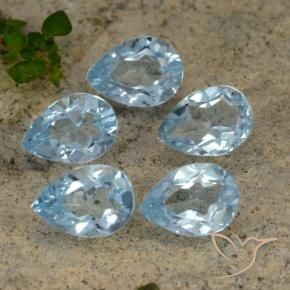 4.00 ct natürliche Himmerlblau Topas-Edelsteine, Birnenform, VVS-VS