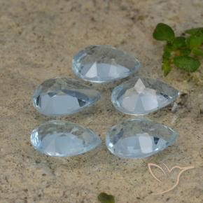 4.00 ct natürliche Himmerlblau Topas-Edelsteine, Birnenform, VVS-VS