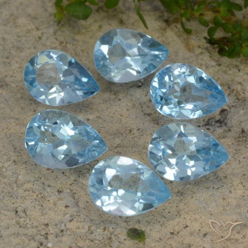 5.01ctw Natürlicher Himmerlblau Topas, Birnenform, VVS-VS