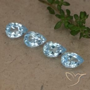2.31 ct natürliche Himmerlblau Topas-Edelsteine, Birnenform, VVS-VS