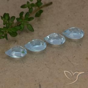 2.31 ct natürliche Himmerlblau Topas-Edelsteine, Birnenform, VVS-VS