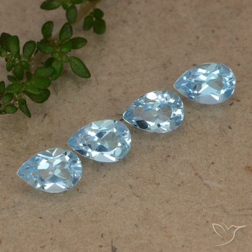 2.27ctw Natürlicher Swiss Blue Topas, Birnenform, VVS-VS