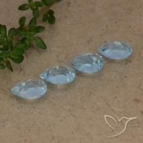 2.27 ct natürliche Swiss Blue Topas-Edelsteine, Birnenform, VVS-VS