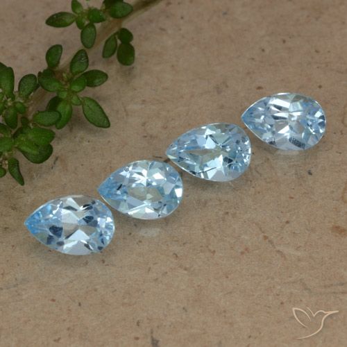 2.14ctw Natürlicher Swiss Blue Topas, Birnenform, VVS-VS, Photo A