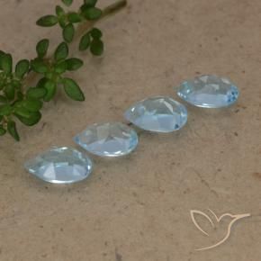 2.14 ct natürliche Swiss Blue Topas-Edelsteine, Birnenform, VVS-VS