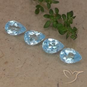 2.20 ct natürliche Himmerlblau Topas-Edelsteine, Birnenform, VVS-VS