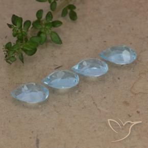 2.20 ct natürliche Himmerlblau Topas-Edelsteine, Birnenform, VVS-VS