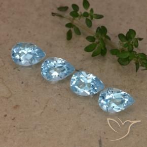 2.28 ct natürliche Himmerlblau Topas-Edelsteine, Birnenform, VVS-VS