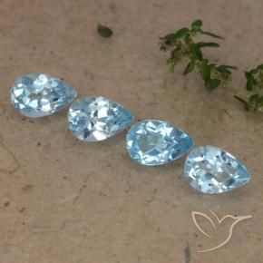 2.36 ct natürliche Swiss Blue Topas-Edelsteine, Birnenform, VVS-VS