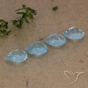 2.36 ct natürliche Swiss Blue Topas-Edelsteine, Birnenform, VVS-VS