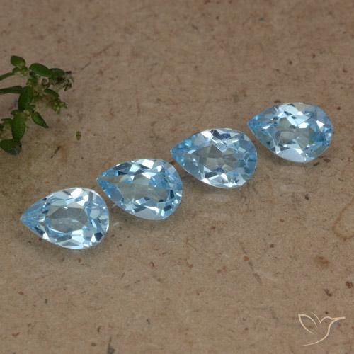 2.03ctw Natürlicher Swiss Blue Topas, Birnenform, VVS-VS